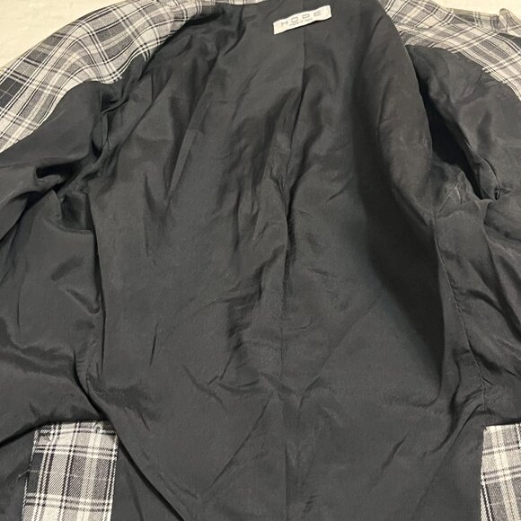 HOPE Made in Italy Plaid Blazer Women’s IT 42 / Tailored Check Wool Blend Jacket - Picture 11 of 11